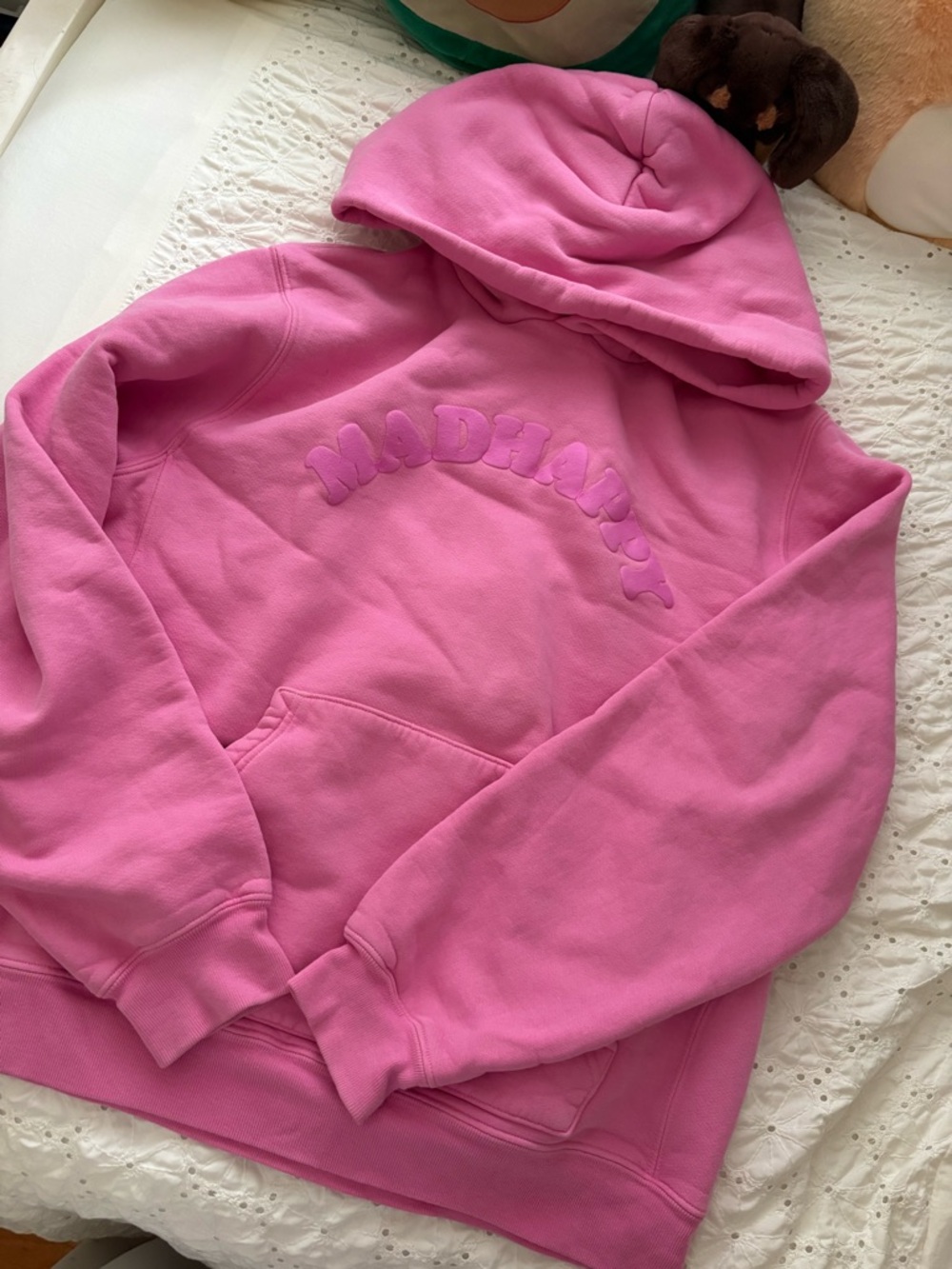 Madhappy Bubblegum Pink Embroidered Logo Hoodie